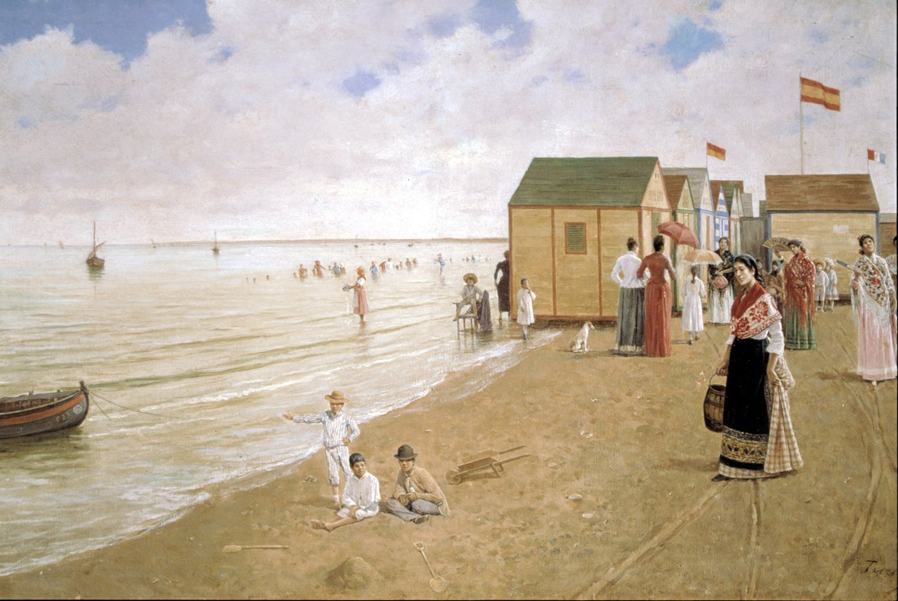Strand von Sanlúcar de Barrameda, 19. Jahrhundert von Joaquin Turina Arenal
