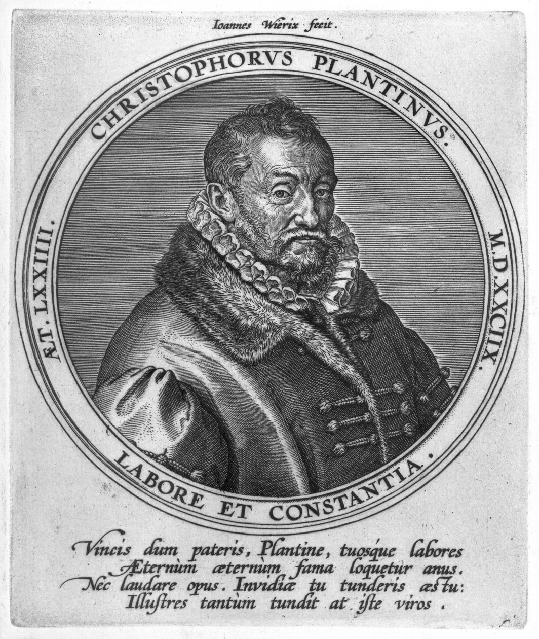 Christophe Plantin (ca. 1520-89) von Johan Wierix