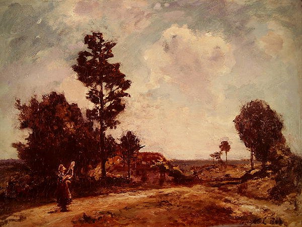 Landschaft mit weiblicher Figur von Johan-Barthold Jongkind