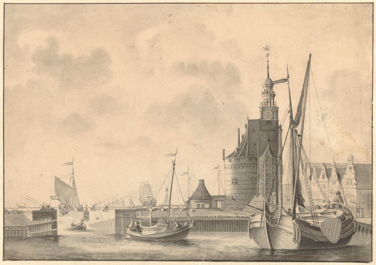 Der Hafen von Hoorn von Johan Antonie Kaldenbach