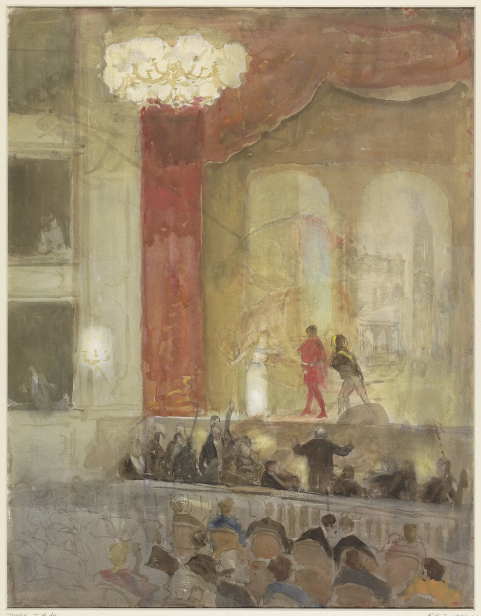 Princesse Schouwburg in Den Haag während der Aufführung von Othello von Johan Antonie de Jonge