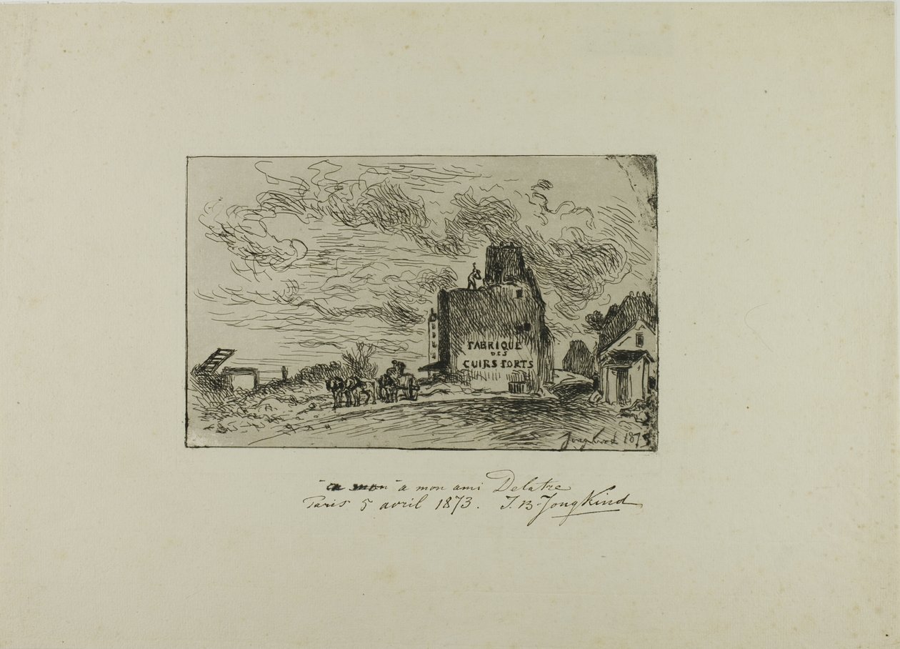 Abriss der Rue des Francs-Bourgeois Saint Marcel von Johan Barthold Jongkind