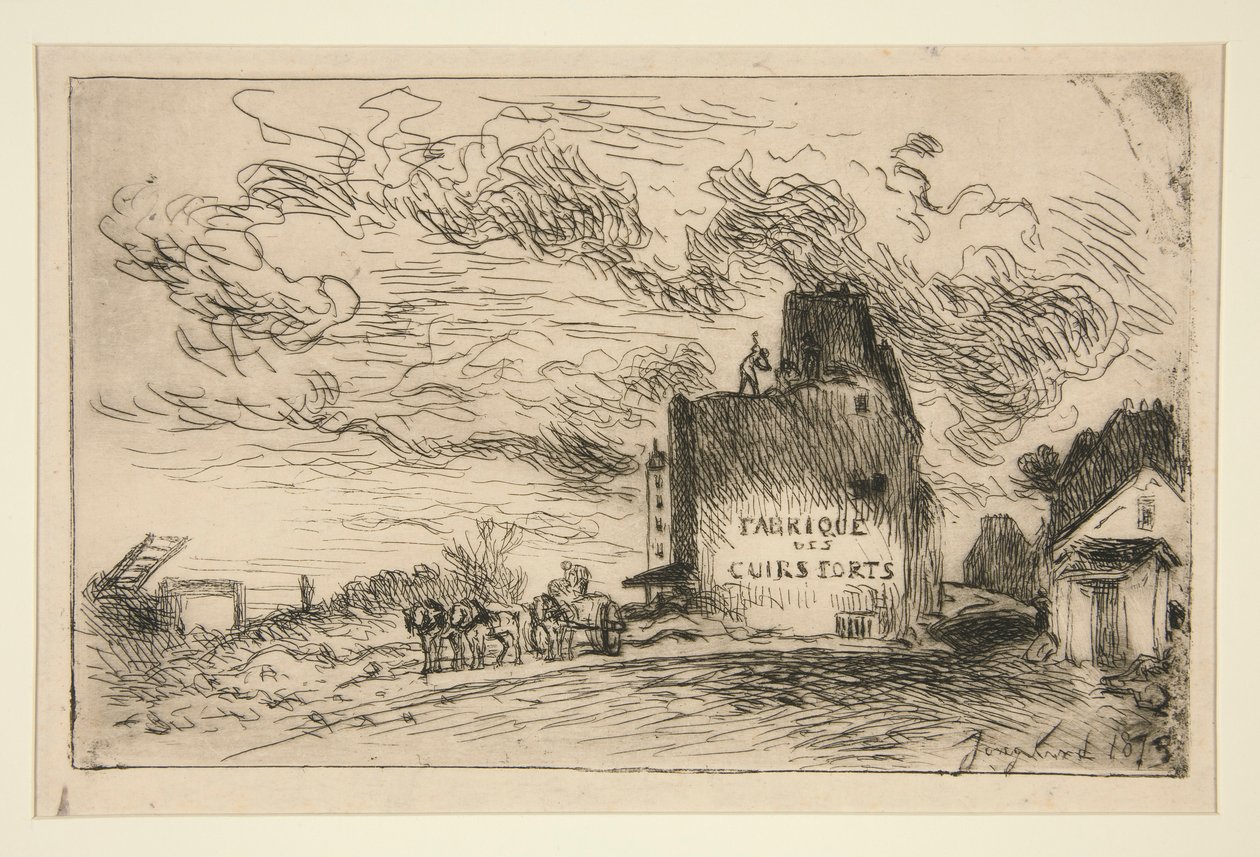 Abrissarbeiten in der Rue des Francs-Bourgeois Saint-Marcel von Johan Barthold Jongkind