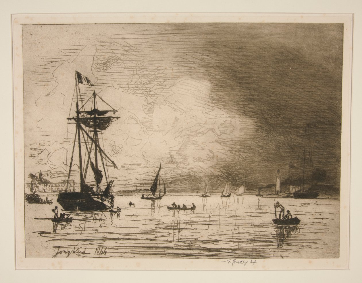 Ausfahrt aus dem Hafen von Honfleur von Johan Barthold Jongkind