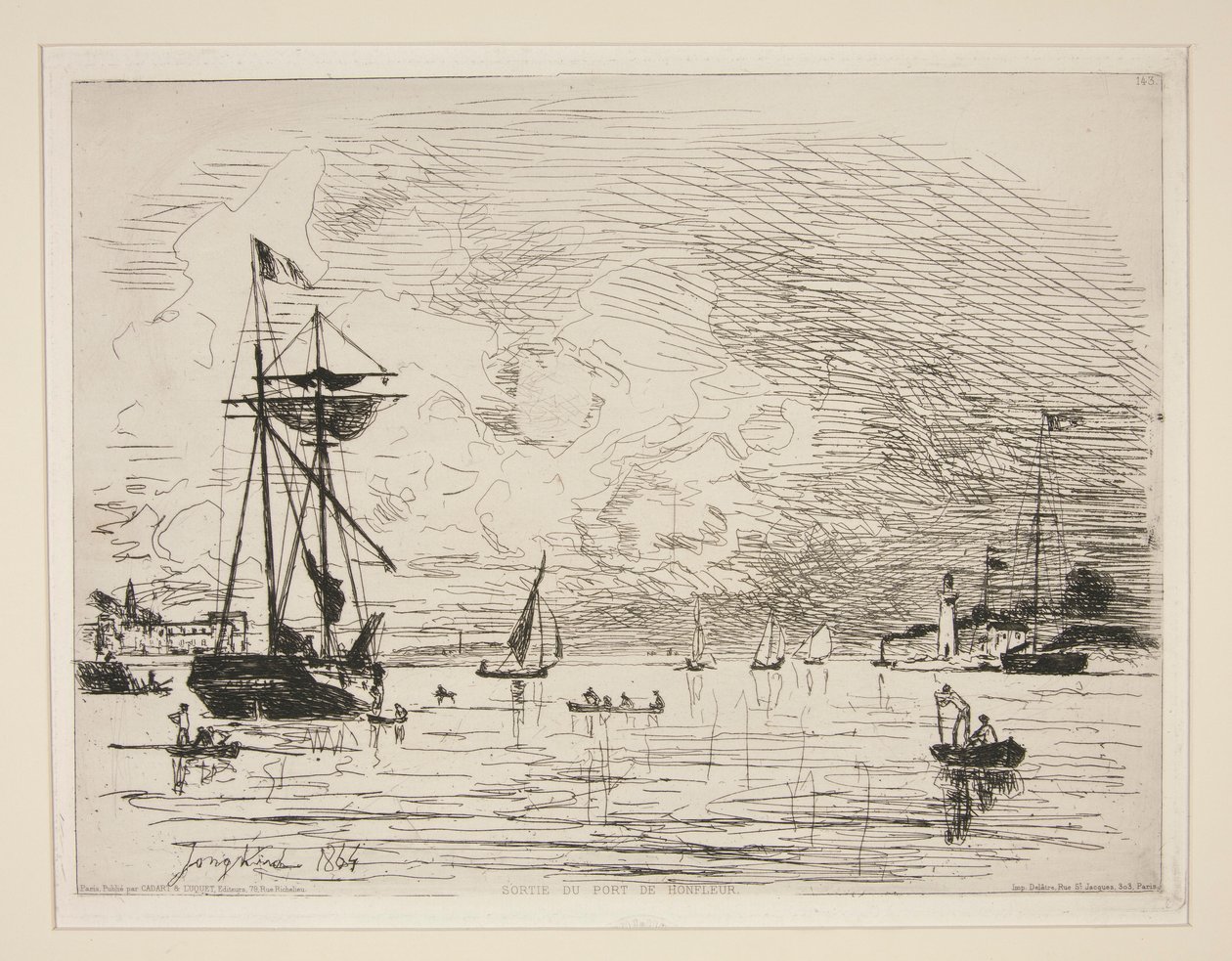 Ausfahrt aus dem Hafen von Honfleur von Johan-Barthold Jongkind