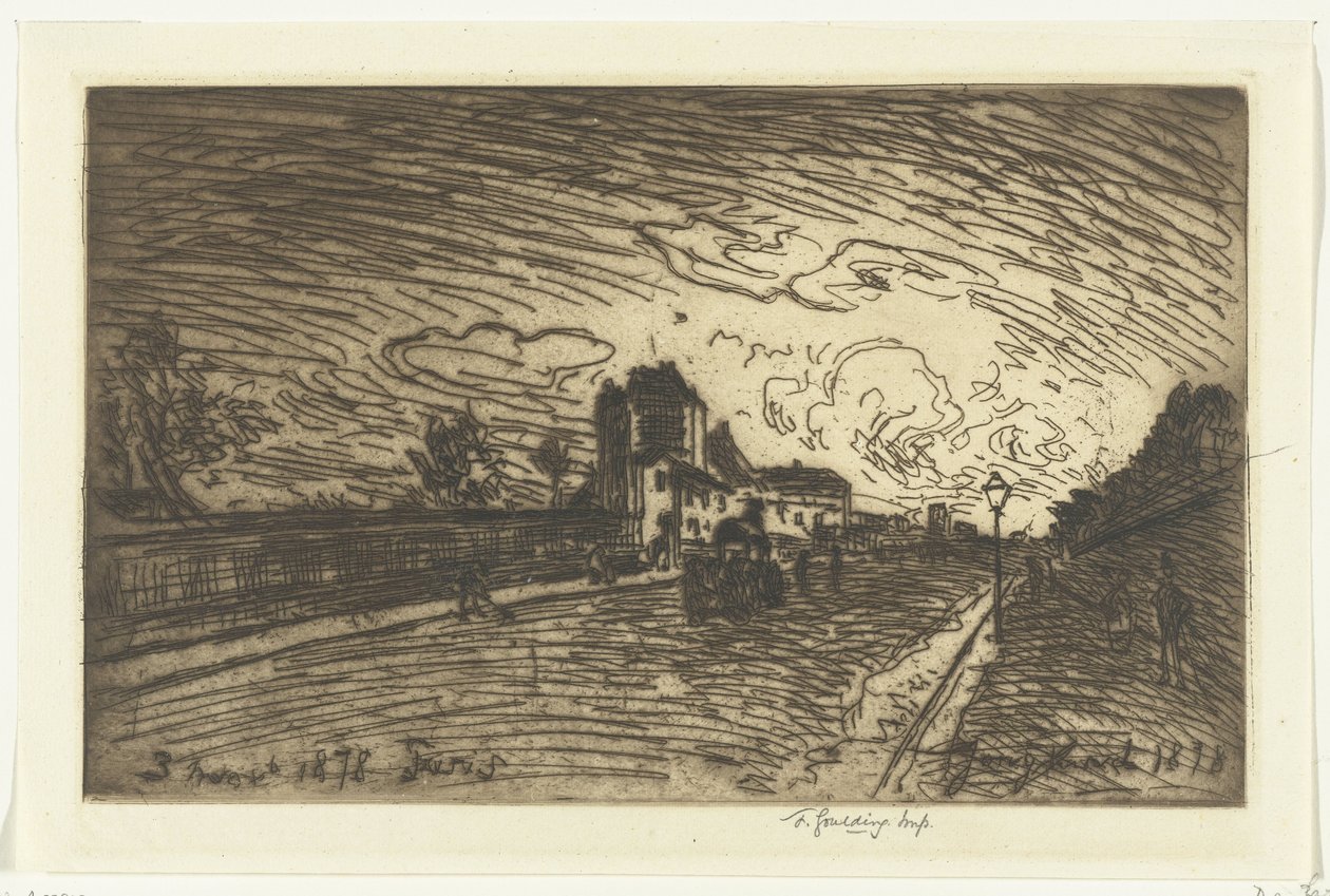 Ausgang des Krankenhauses Cochin (Faubourg Saint-Jacques, Paris) von Johan Barthold Jongkind