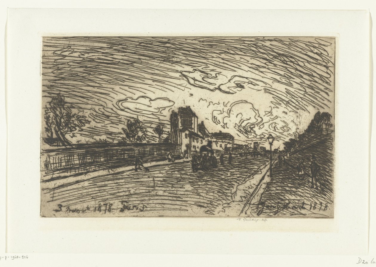 Ausgang des Krankenhauses Cochin (Faubourg Saint-Jacques, Paris) von Johan Barthold Jongkind