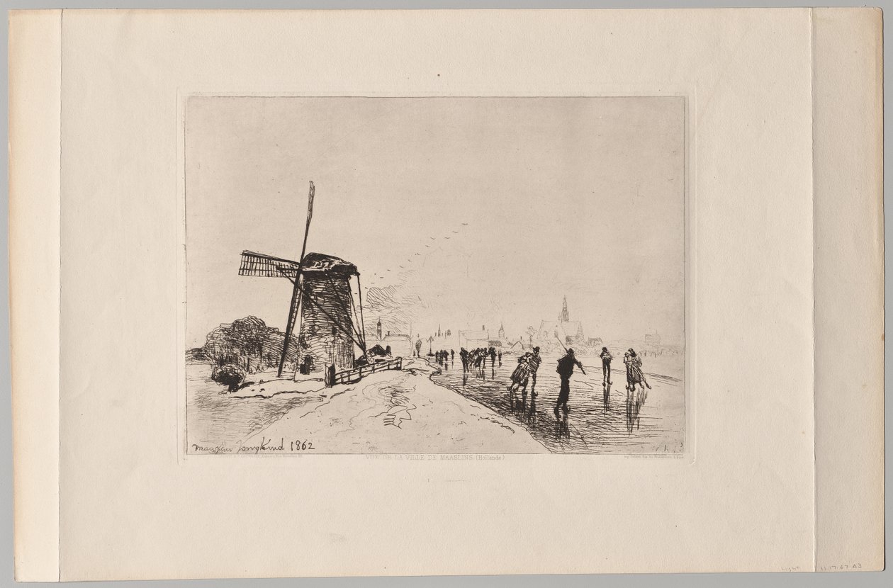 Ansicht der Stadt Maaslins von Johan-Barthold Jongkind