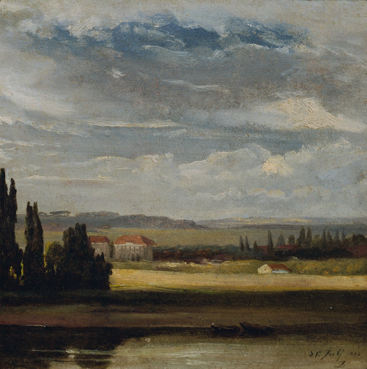 Landschaftsblick mit hohem Wolkenhimmel von Johan Christian Dahl