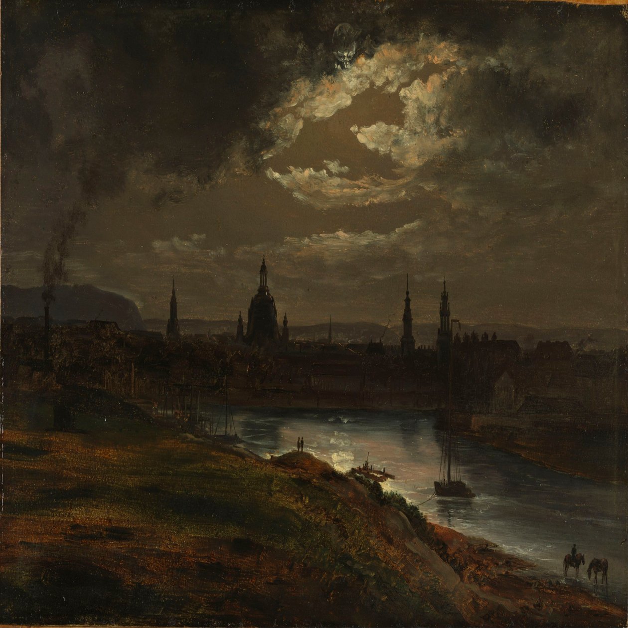 Dresden im Mondlicht von Johan Christian Dahl