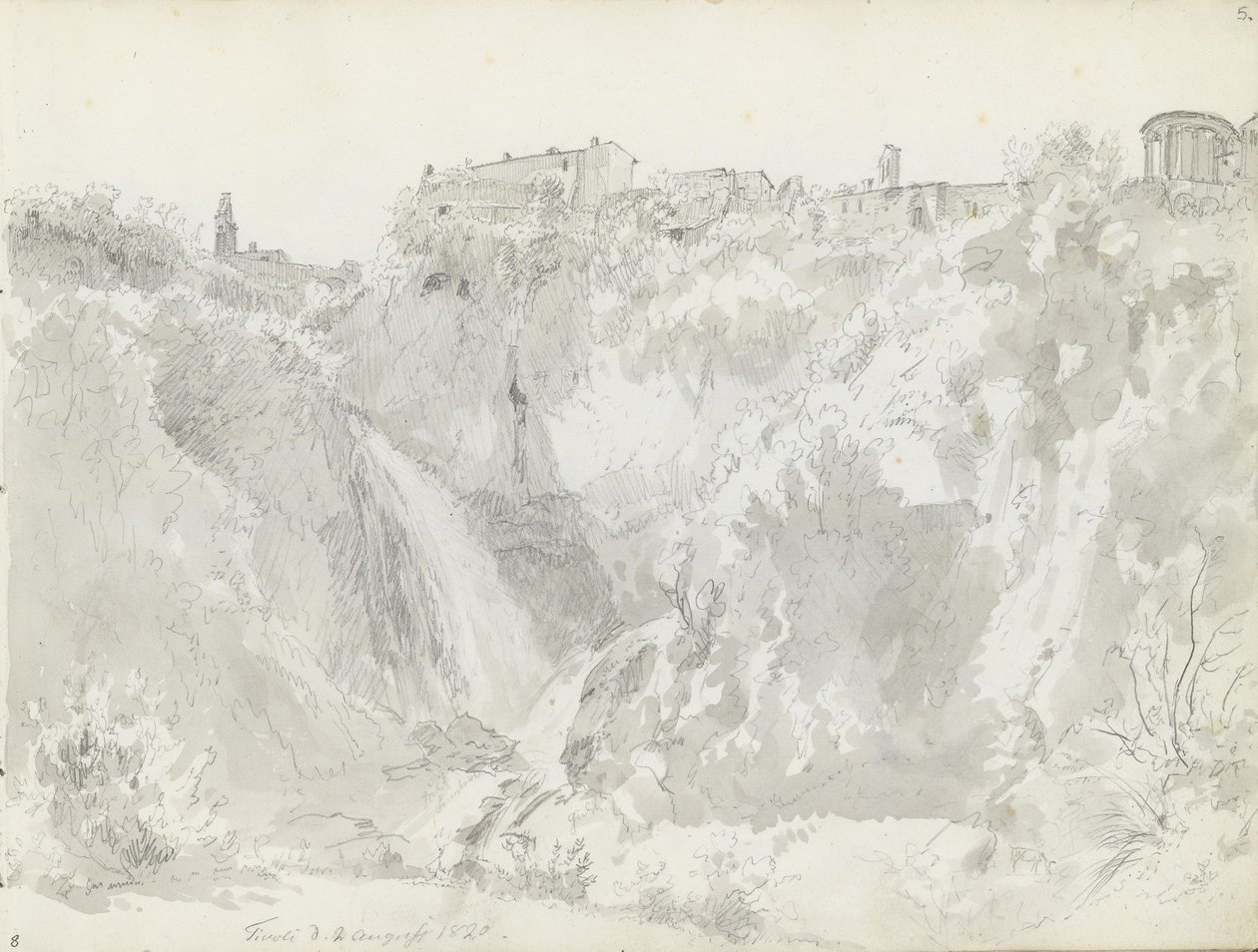 Wasserfall, Tivoli von Johan Christian Dahl