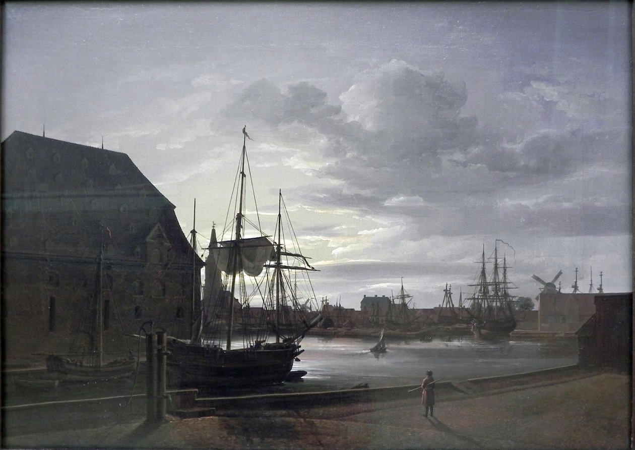 Frederiksholms Kanal in Kopenhagen mit der Brauerei von Christian IV. von Johan Christian Dahl