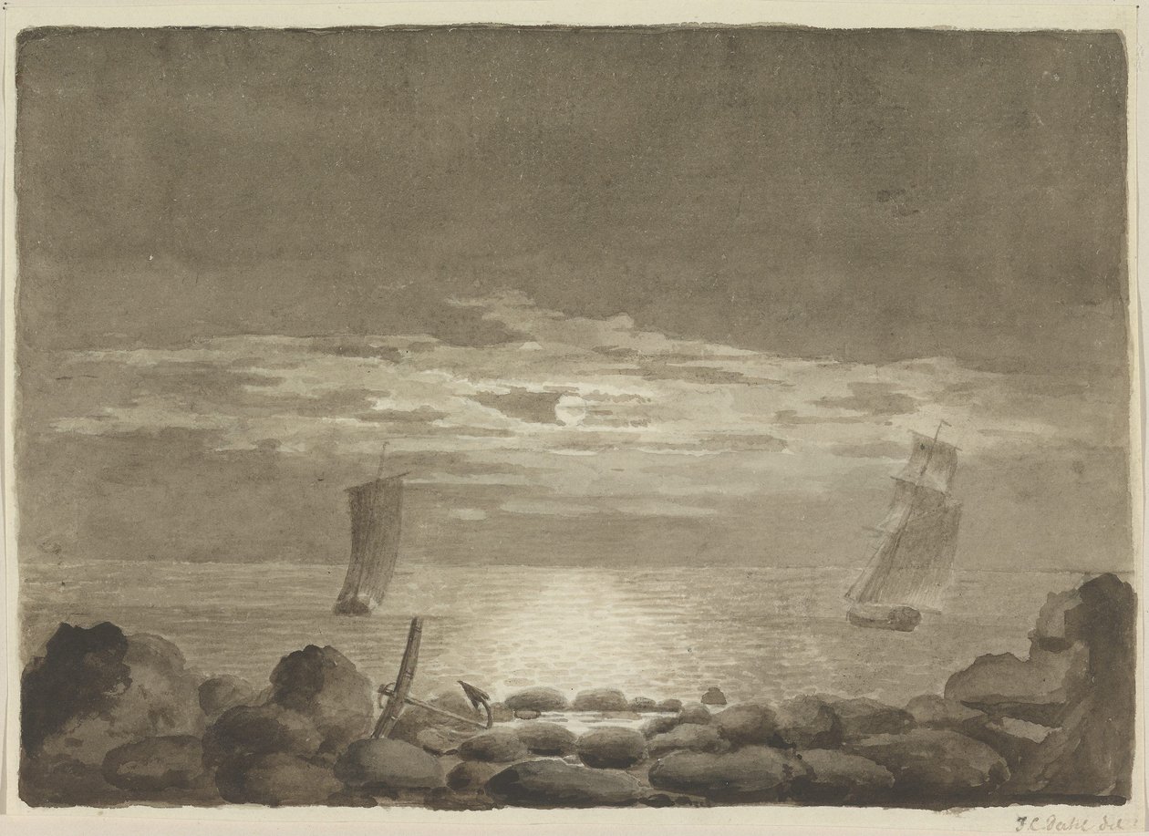 Zu überspringen im Mondschein von Johan Christian Dahl