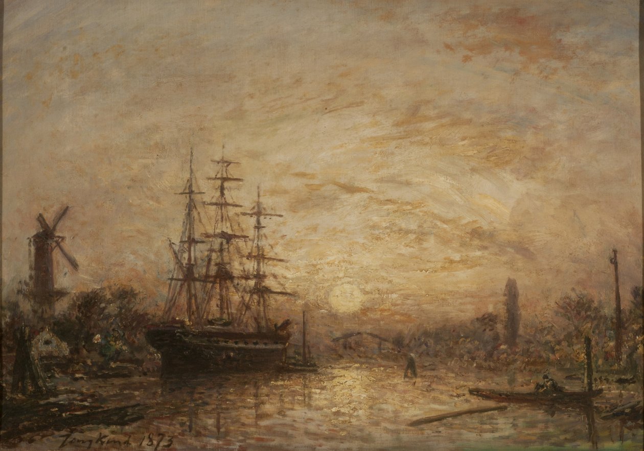 Sonnenuntergang in Holland von Johan Jongkind