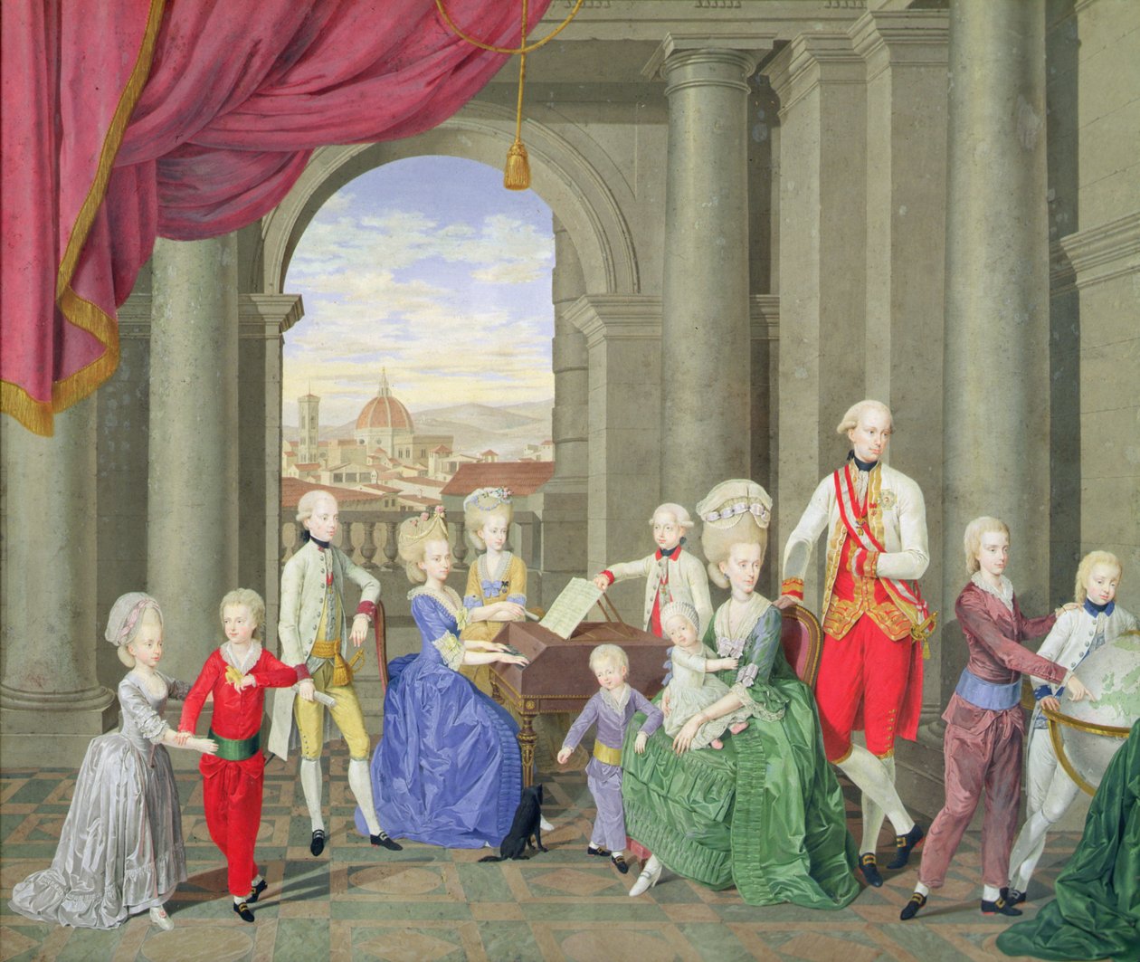 Die Familie von Peter Leopold, Großherzog der Toskana (1747-92), später Leopold II., Heiliger Römischer Kaiser, ca. 1782 von Johan Moll
