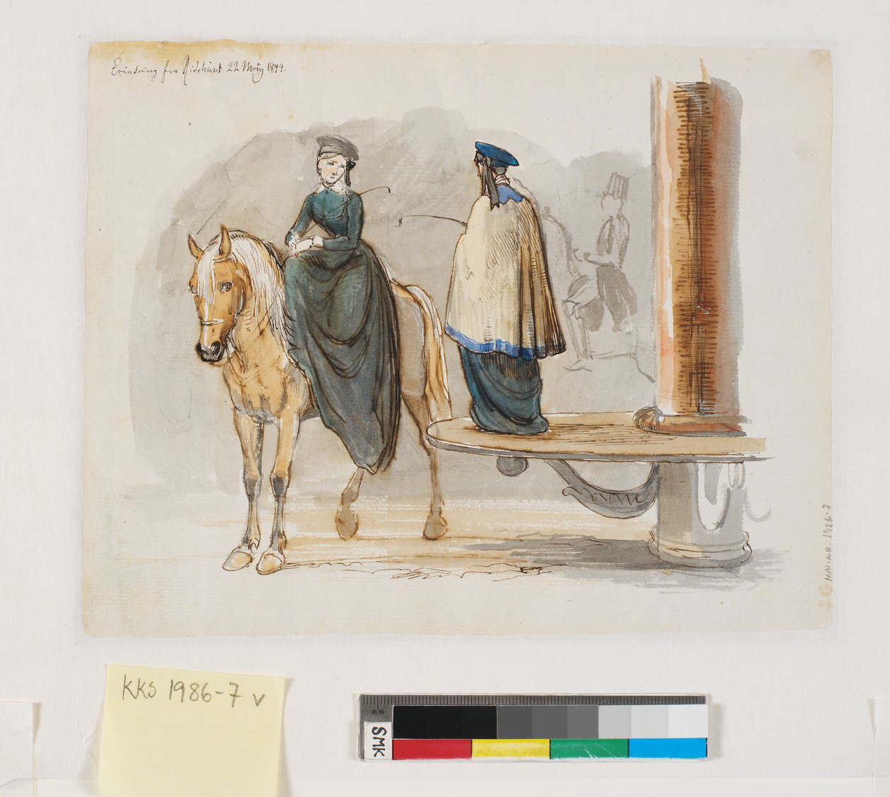 „Erinnerung an das Reithaus. 22. März 1844.“ von Johan Thomas Lundbye