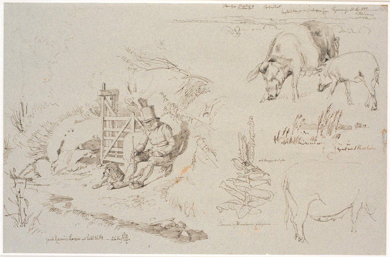 Studieblatt von Vognserup von Johan Thomas Lundbye