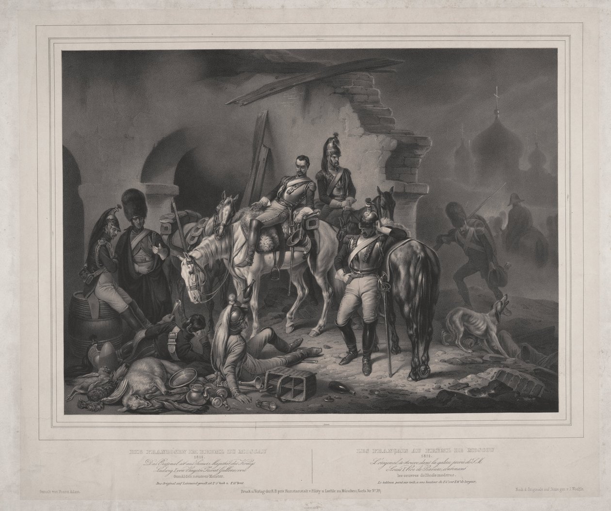 Die französische Armee im Moskauer Kreml von Johan Woelfle