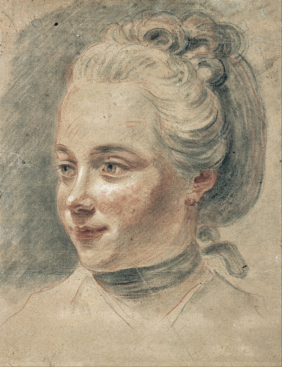 Dreiviertelansicht des Kopfes eines Mädchens, nach links gewandt von Johann Heinrich Wilhelm Tischbein