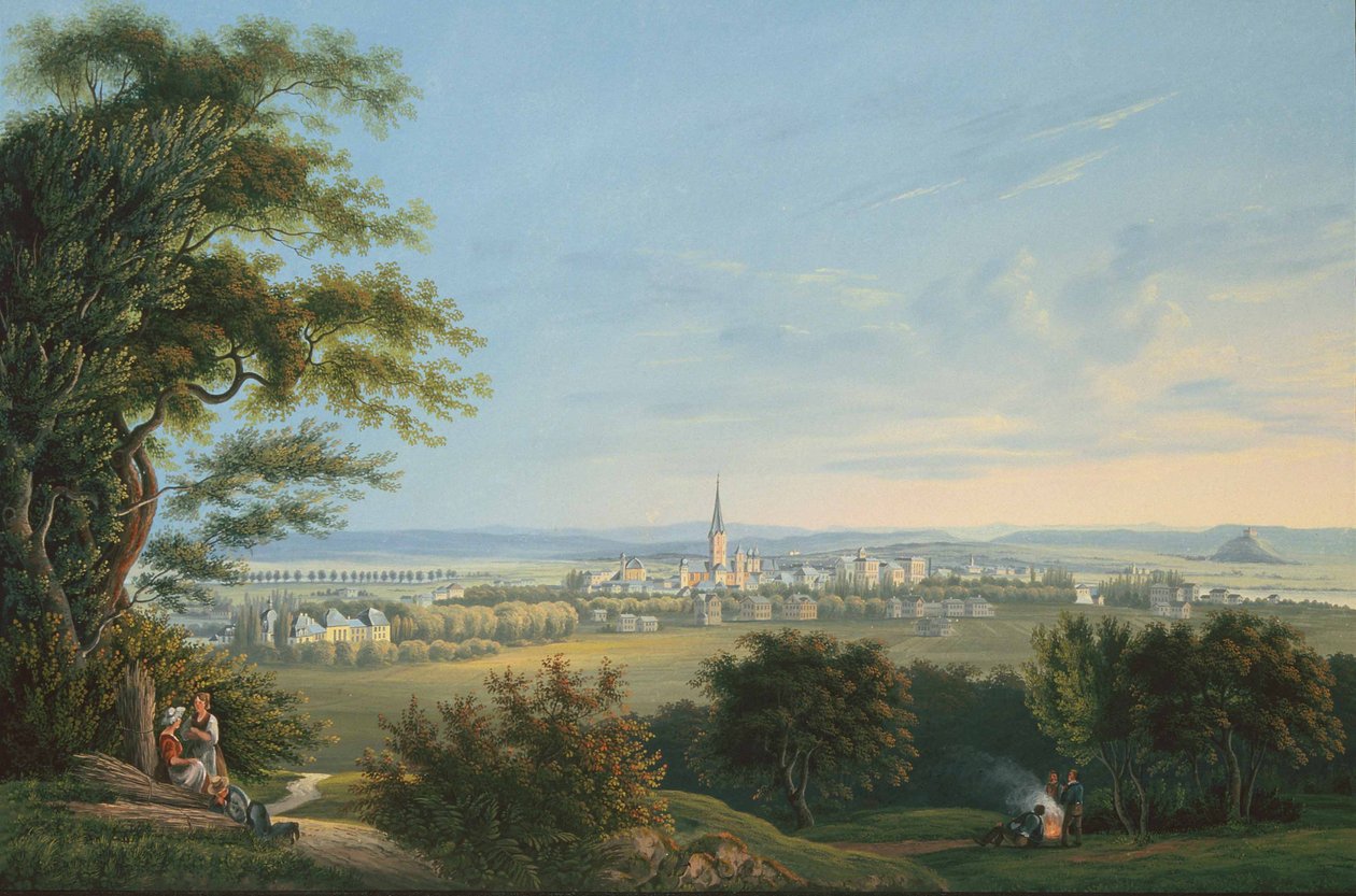 Ansicht der Stadt Vevay und ihrer Umgebung