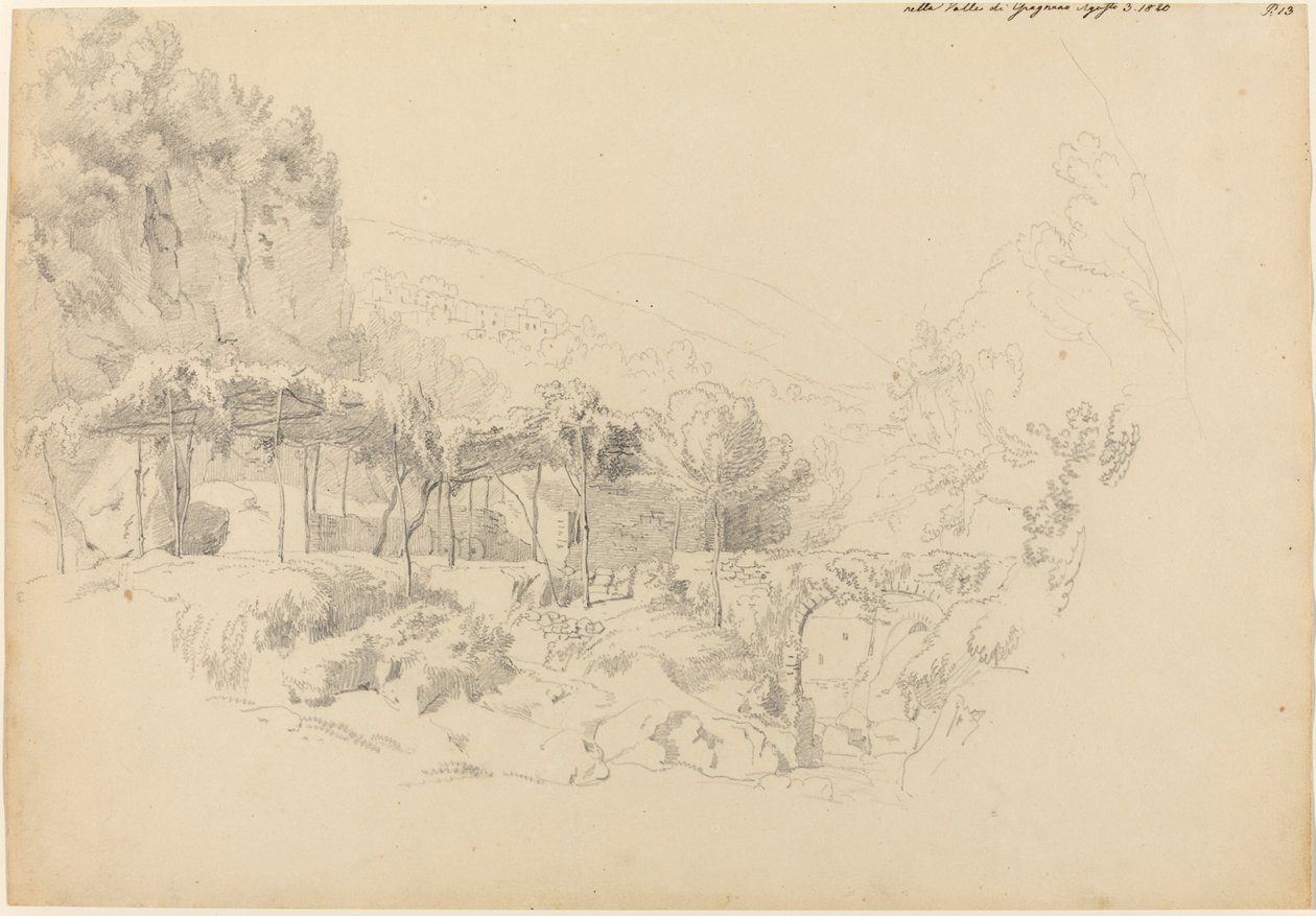 Ein schattiger Laubengang im Tal von Gragnano von Johann Adam Klein