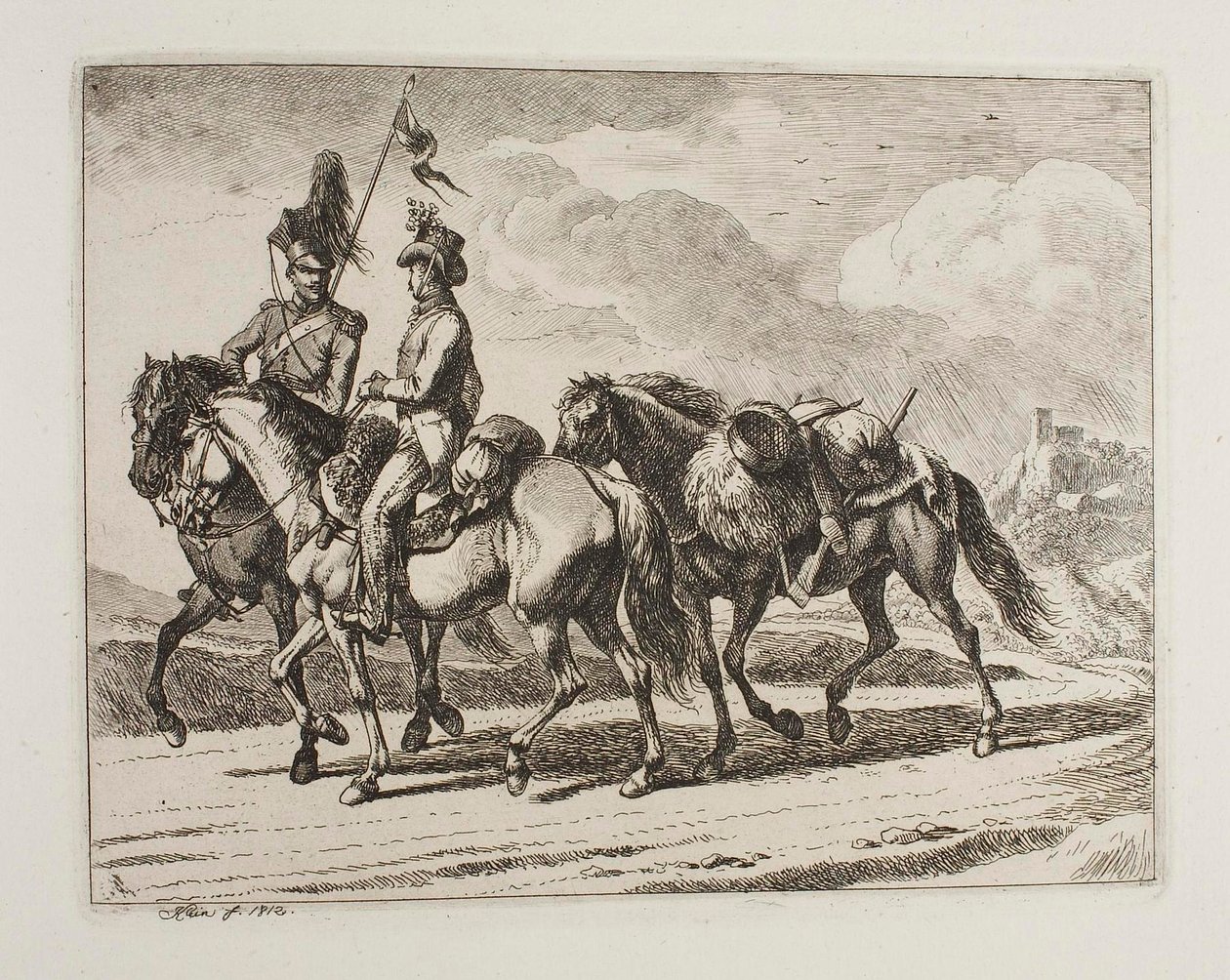 Militärreiter von Johann Adam Klein