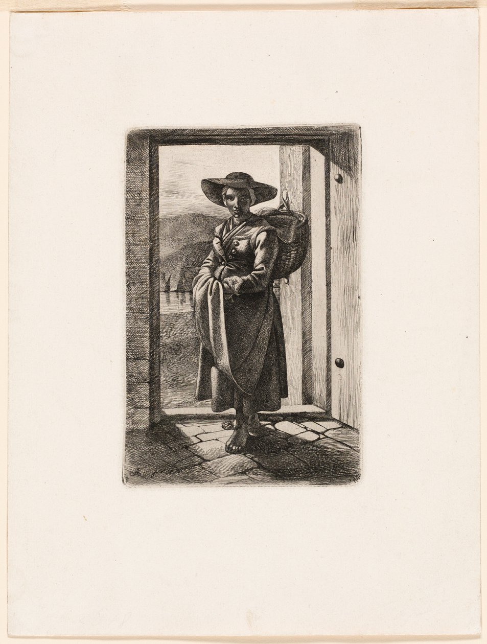 Die ungarische Frau in der Tür stehend von Johann Adam Klein