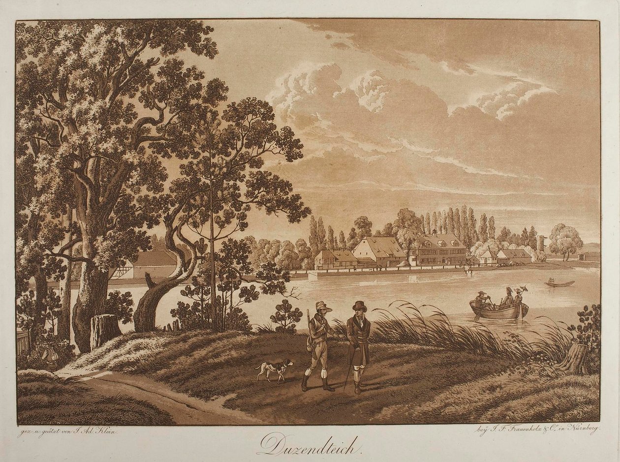 Blick auf den Dutzendteich bei Nürnberg von Johann Adam Klein