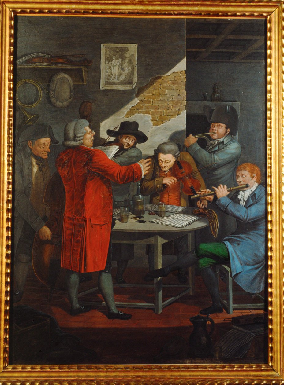 Wiederholung einer Gruppe von Musikern im Dienst eines Aristokraten von Johann Adolph Opitz