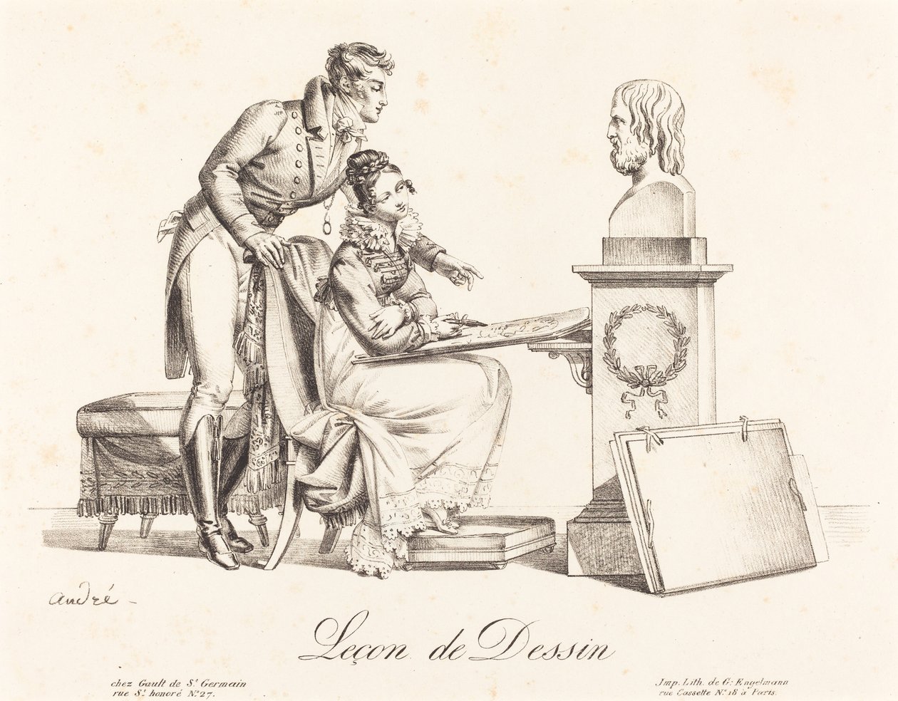 Leçon de Dessin Zeichenunterricht von Johann Anton André