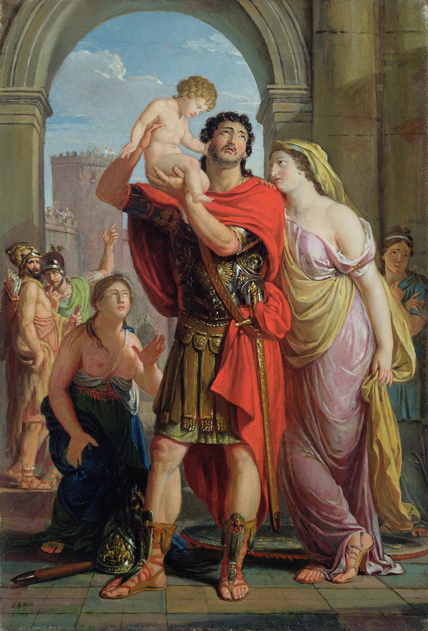 Der Aufbruch des Hektor, 1814-16 von Johann August Nahl the Younger