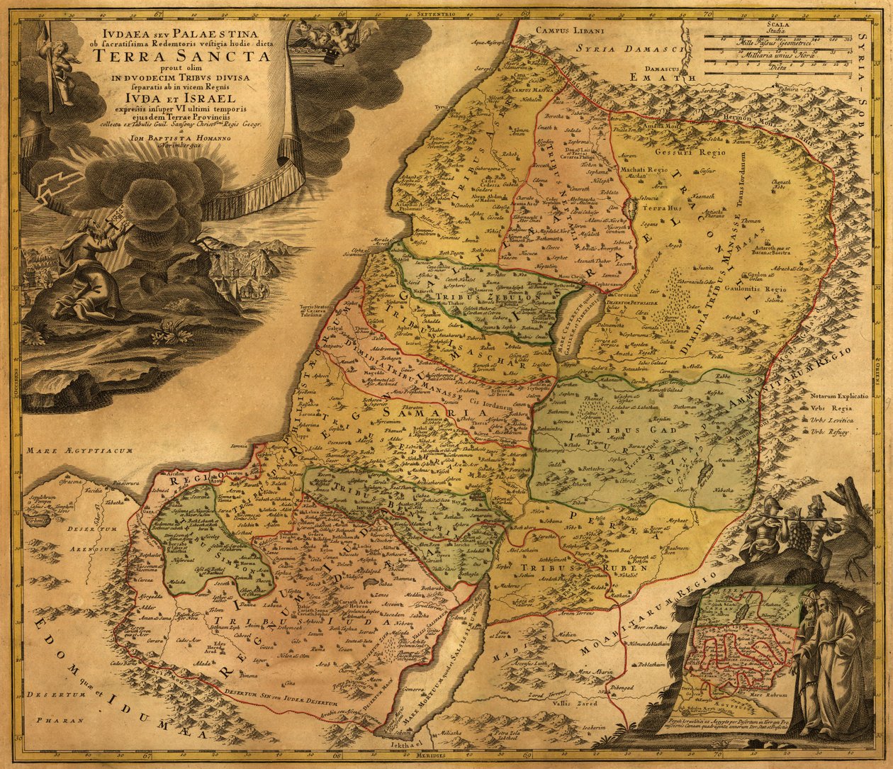 Judäa oder Palästina, heute Heiliges Land genannt von Johann Baptist Homann