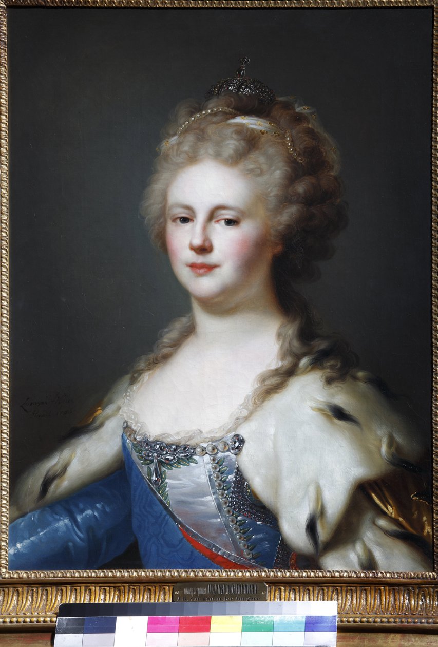 Porträt von Kaiserin Maria Feodorovna (Sophie Dorothea von Württemberg) (1759-1828) von Johann Baptist I Lampi