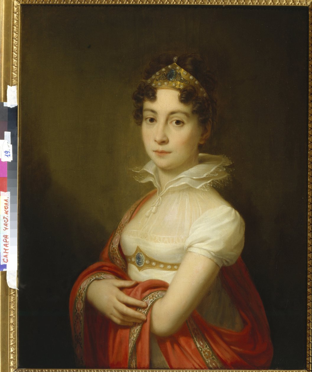 Jugendporträt von Kaiserin Maria Ludovica mit Diadem von Johann Baptist I Lampi