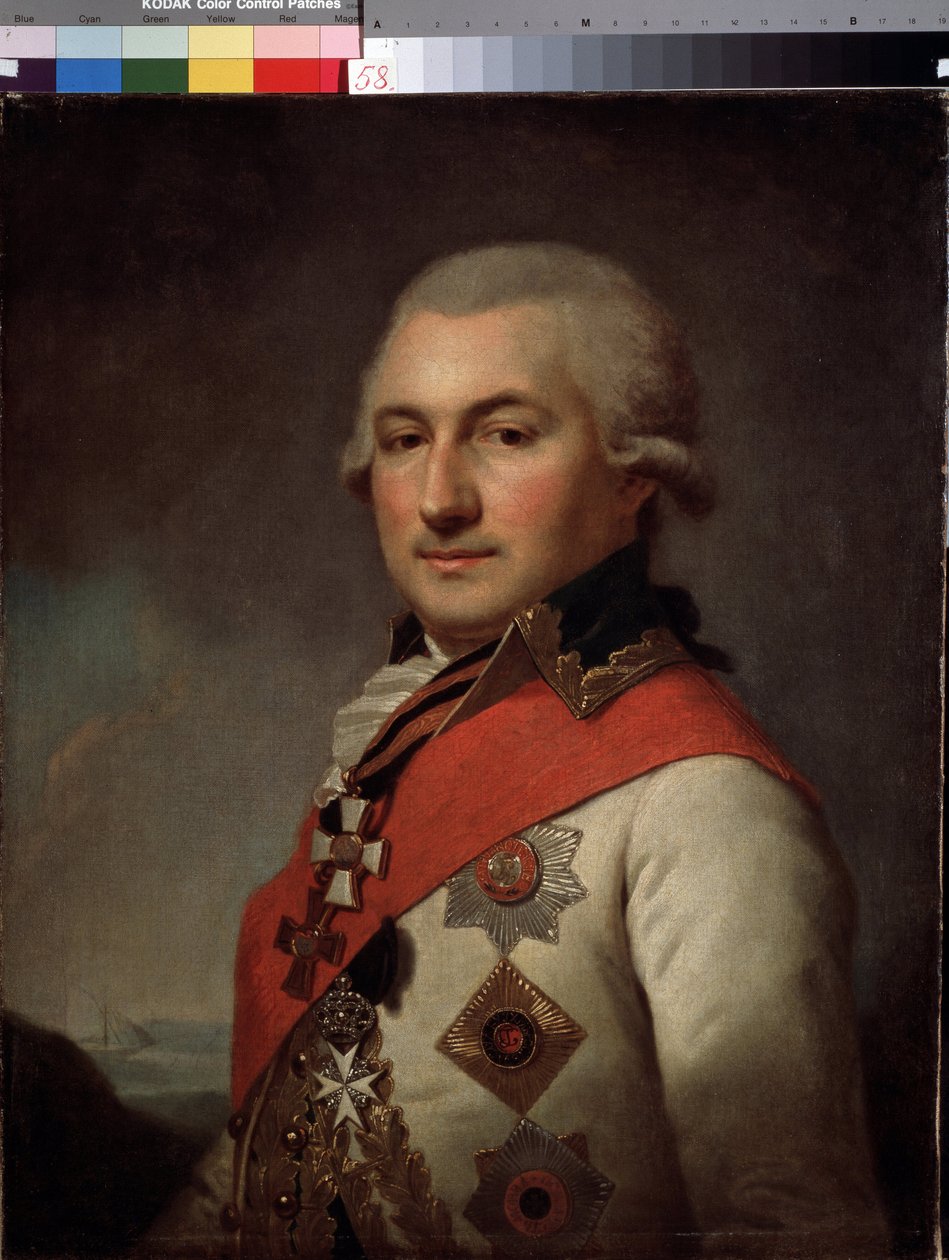 Porträt des Admirals José de Ribas, Gründer von Odessa von Johann Baptist I Lampi