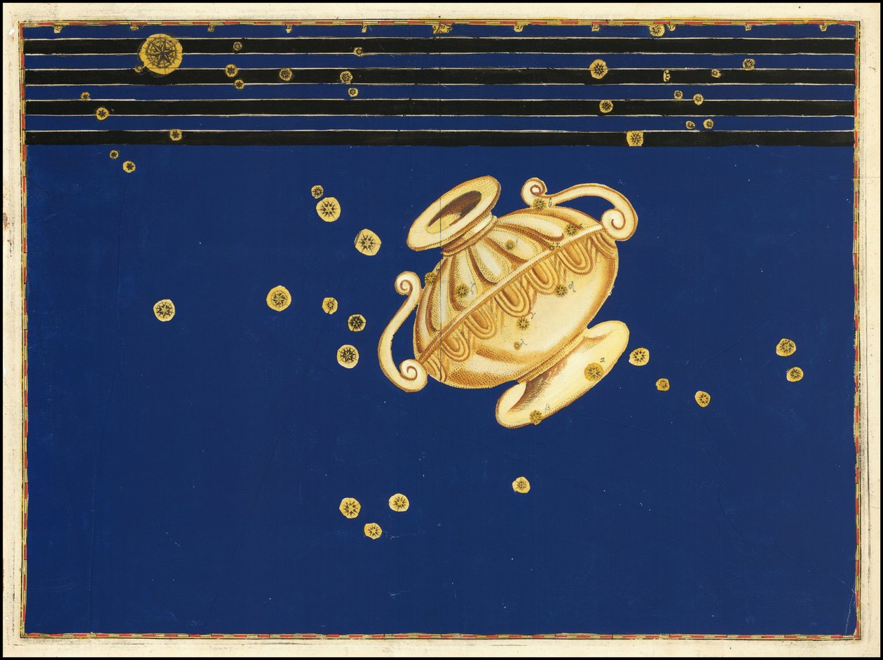 Karte des Sternbilds Crater (1624) von Johann Bayer von Johann Bayer