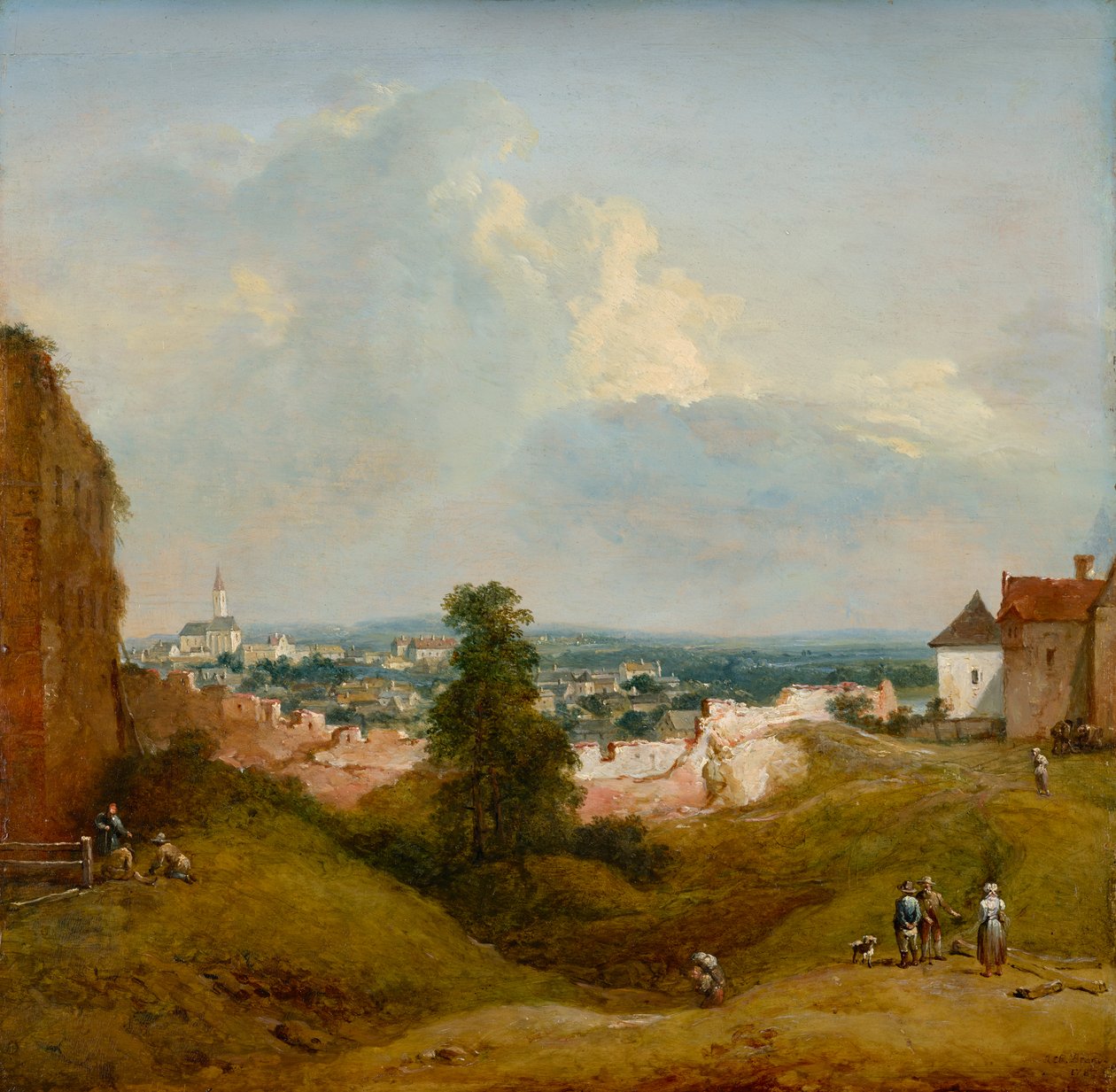 Aussicht von der Albrechtsburg in Klosterneuburg von Johann Christian Brand