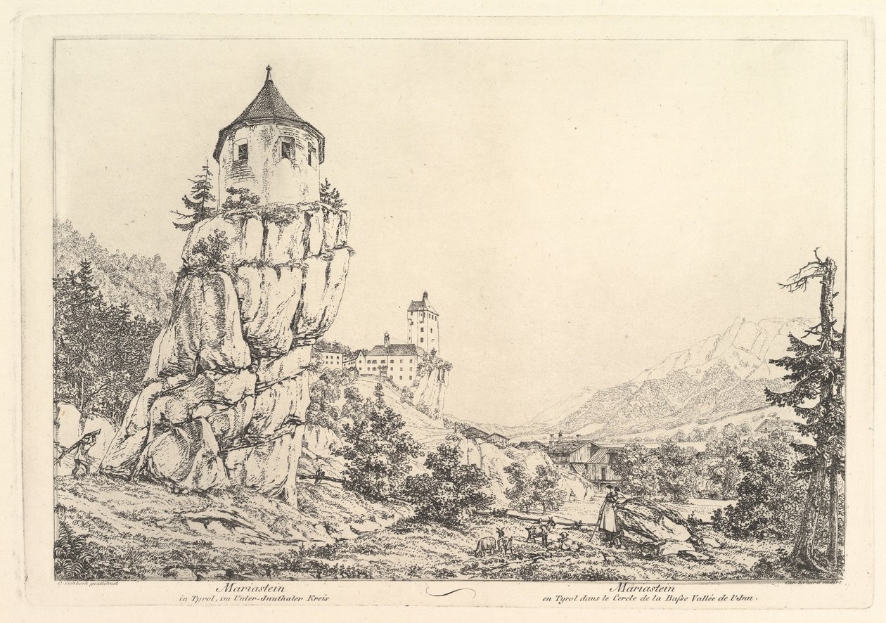Landschaft, Mariastein in Tirol von Johann Christian Erhard