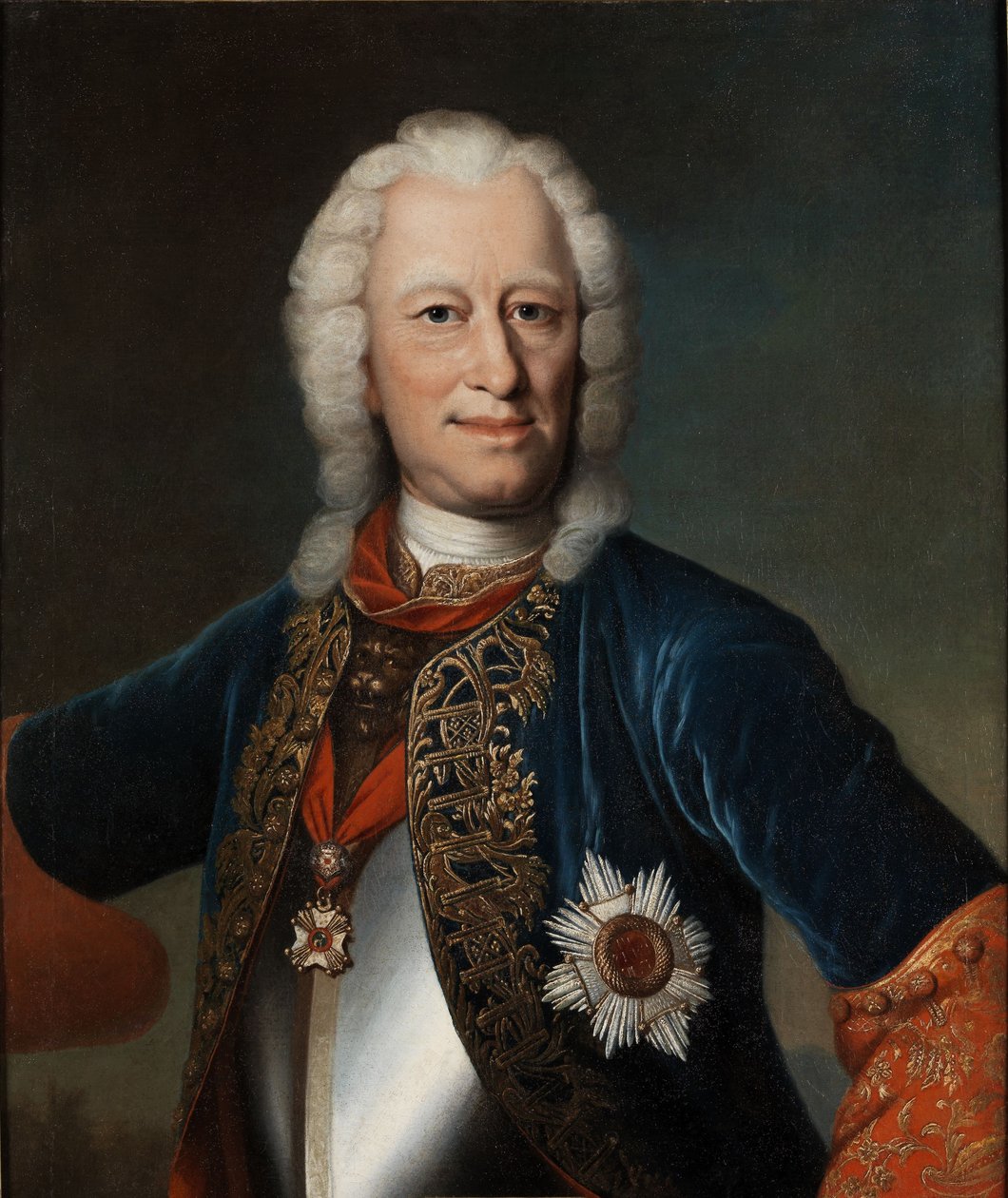 Porträt des Landgrafen Ernst Ludwig von Hessen-Darmstadt, 1667 - 1735 von Johann Christian Fiedler