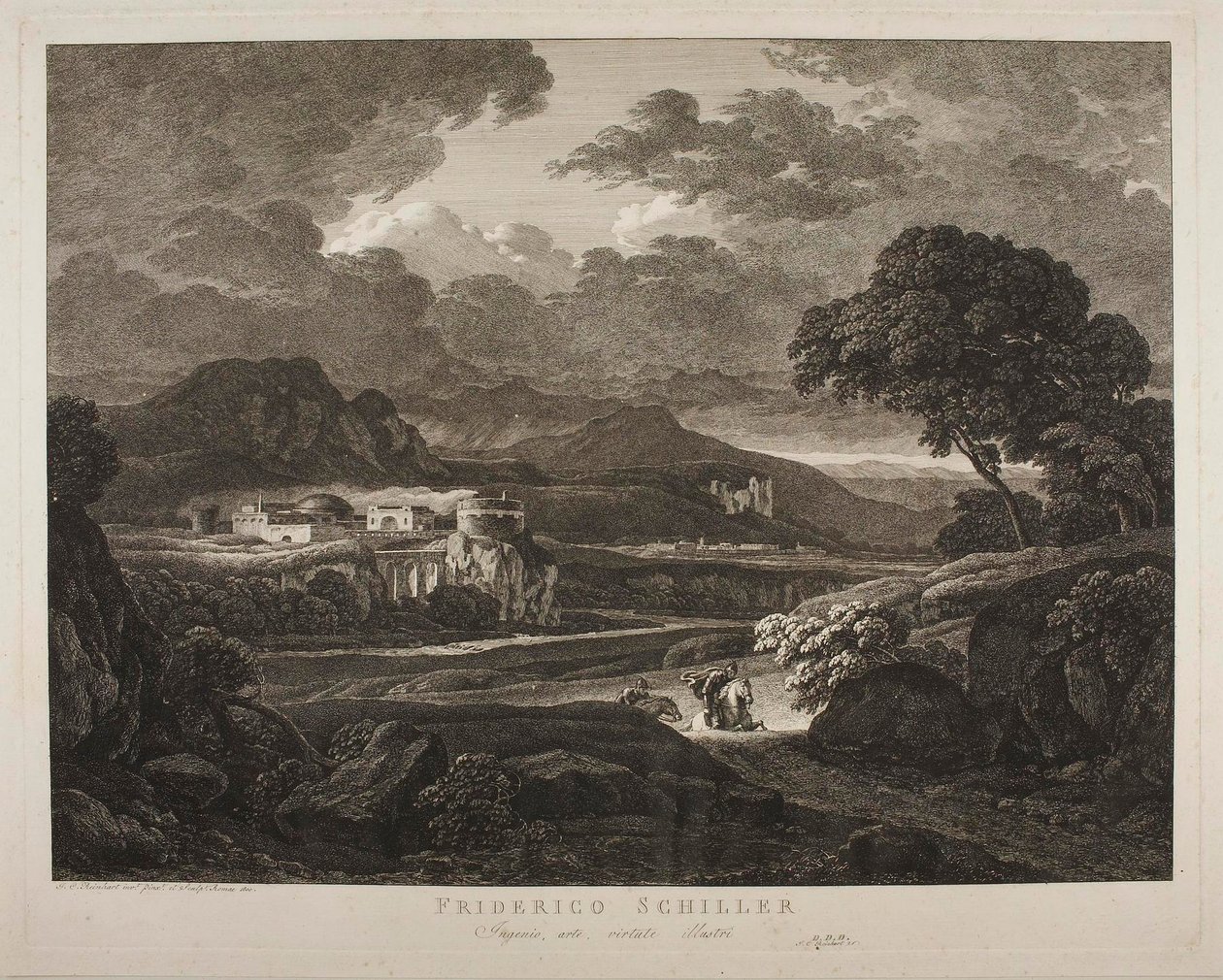 Landschaft bei stürmischem Wetter von Johann Christian Reinhart