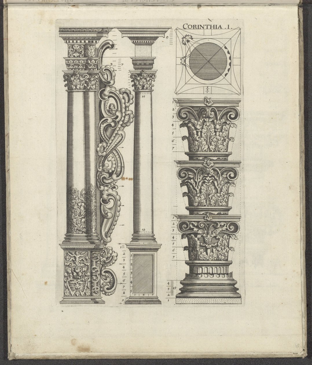 Säulen und Kapitelle der korinthischen Ordnung von Johann Christoph Feinlein