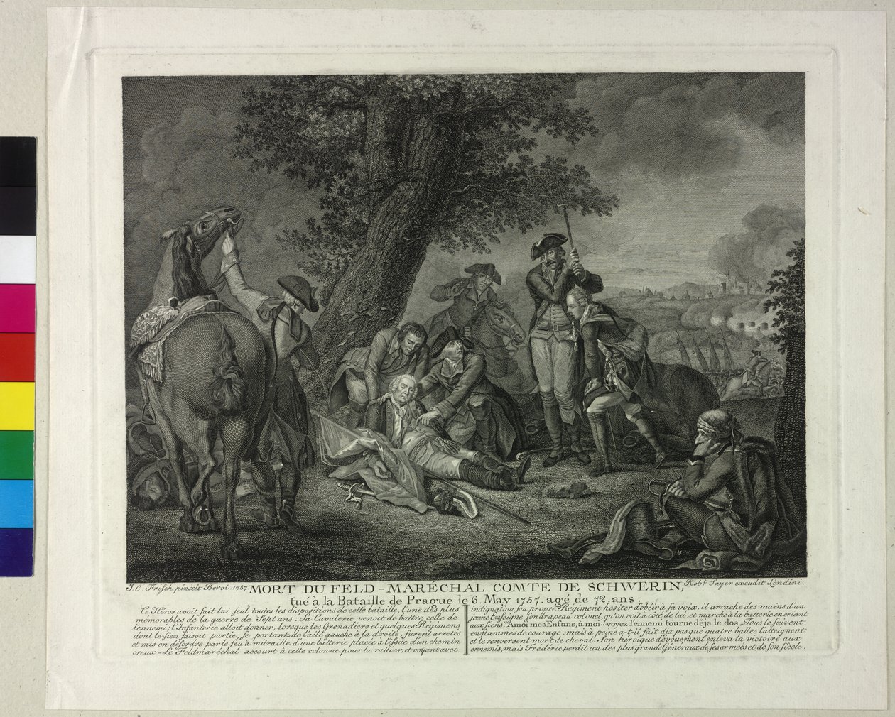 Tod des Markgrafen Kurt Christoph von Schwerin während der Schlacht bei Prag 1757 von Johann Christoph Frisch