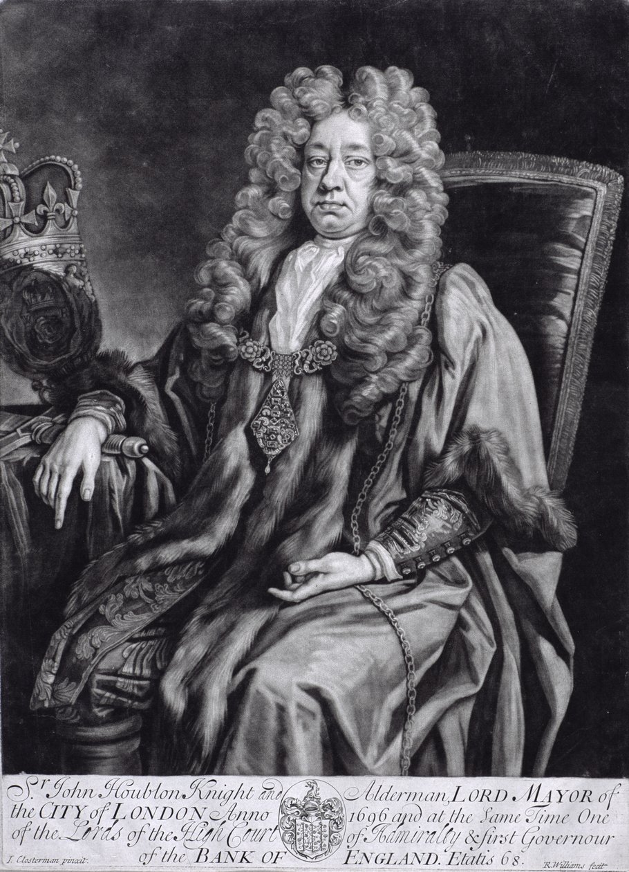 Sir John Houblon (1632-1711) graviert von R. Williams von Johann Closterman