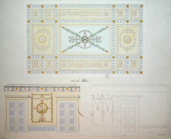 Dekorative Entwürfe für das Innere des Beberbeck-Palastes, von Israel Schwalm von Johann Conrad (after) Bromeis