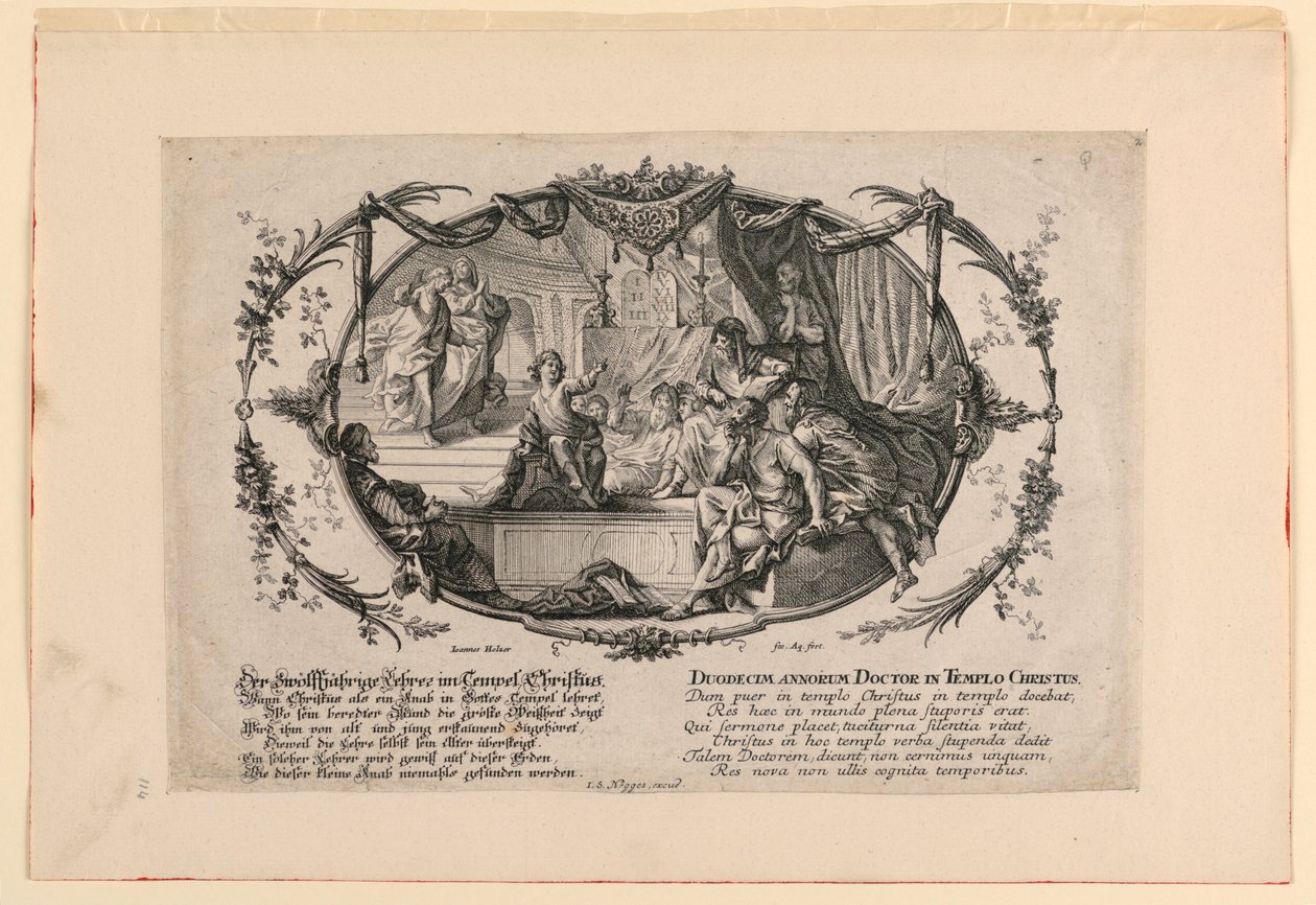 Zwölfjähriger Jesus im Tempel von Johann Evangelist Holzer