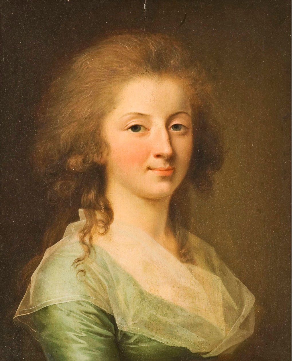 Porträt einer jungen Dame im grünen Kleid von Johann Friedrich August Tischbein
