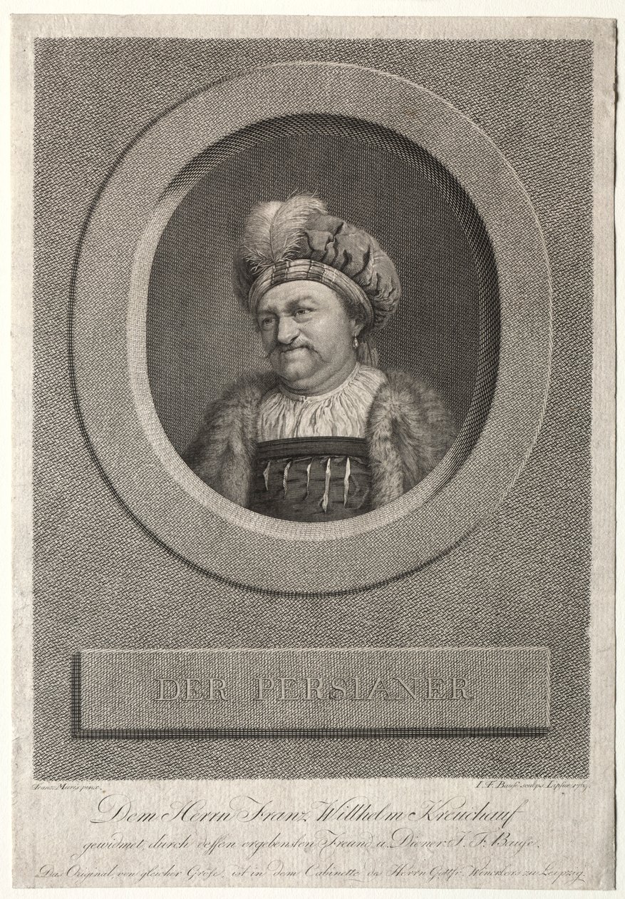 Der Perser - Porträt von Franz Wilhelm Kreuchauf, 1869 von Johann Friedrich Bause