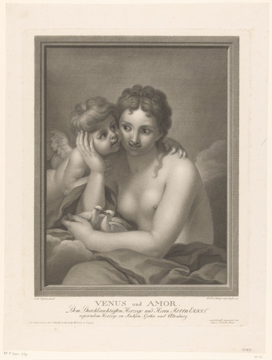 Venus und Amor von Johann Friedrich Bause