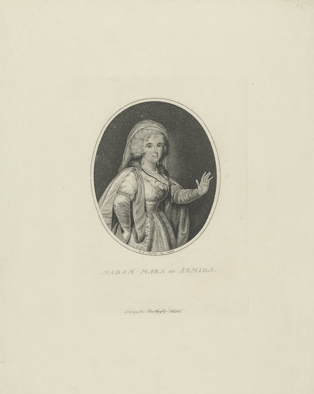 Gertrud Elisabeth Mara, geb. Schmeling 1749-1833 als Armida, 1801 von Johann Friedrich Schröter