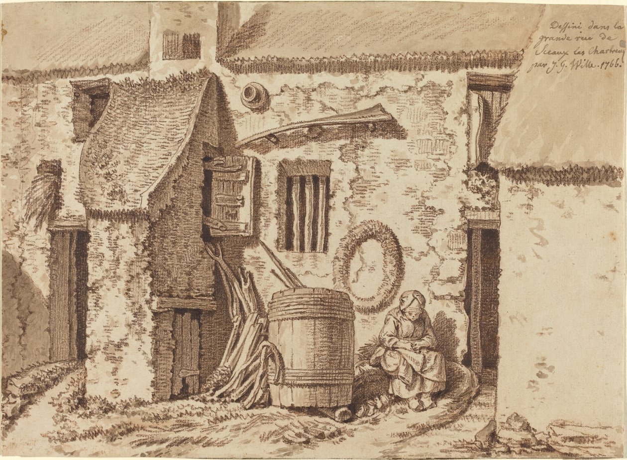 Ein rustikales Haus in der Grand Rue in Sceaux-Les-Chartreux von Johann Georg Wille